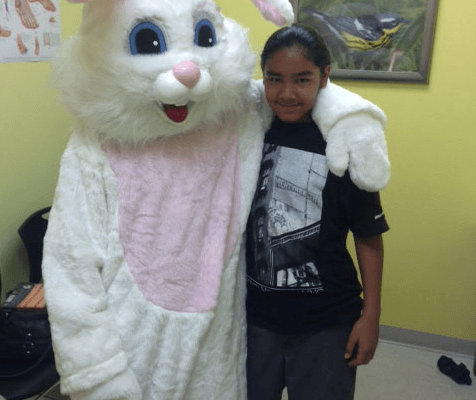 easter bunny at doctor