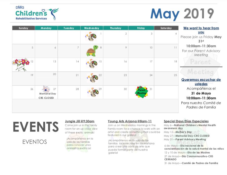 May Calendar