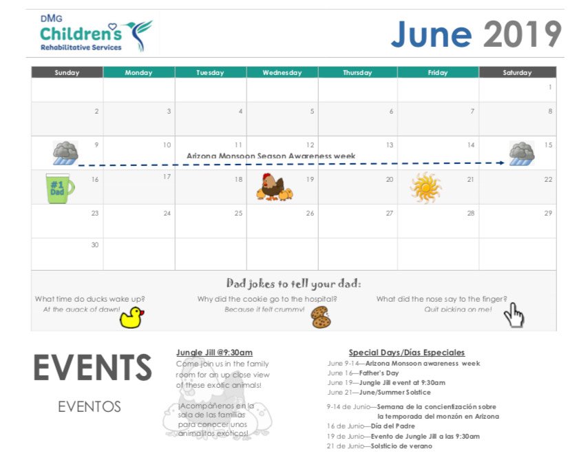 June Calendar